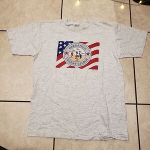 Vintage Oneita Gray Operation Desert Storm T-Shirt
